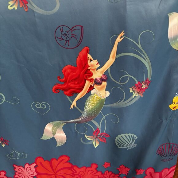 Disney Little Mermaid Bedroom Curtains Size 40 X 64 Inches Ariel Flounder VTG - Picture 4 of 7
